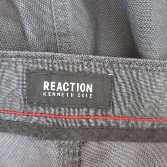 REACTION Kenneth Cole Chino Regular Fit Pants Grey Men's Sz 38 - Picture 9 of 11